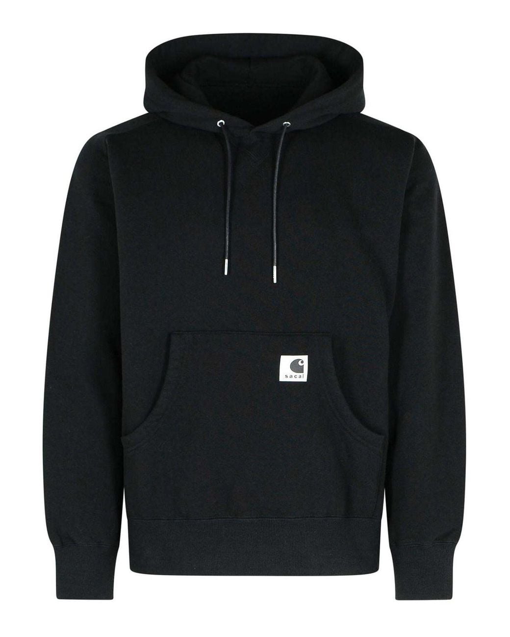 Sacai Black Drawstring Hoodie for men