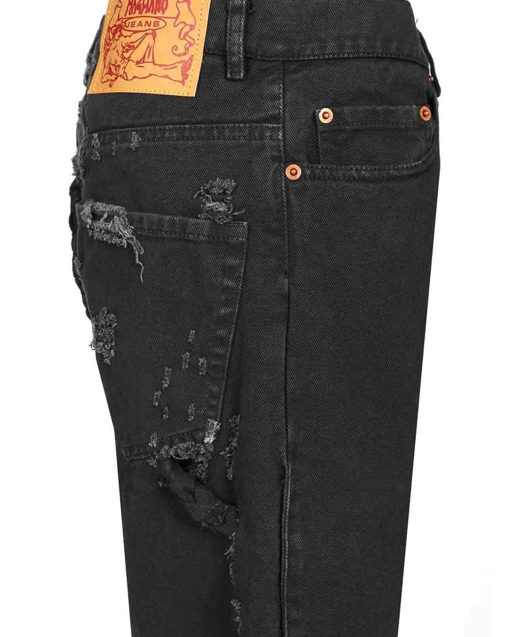 Magliano Black Broken Bull Level Jeans for men