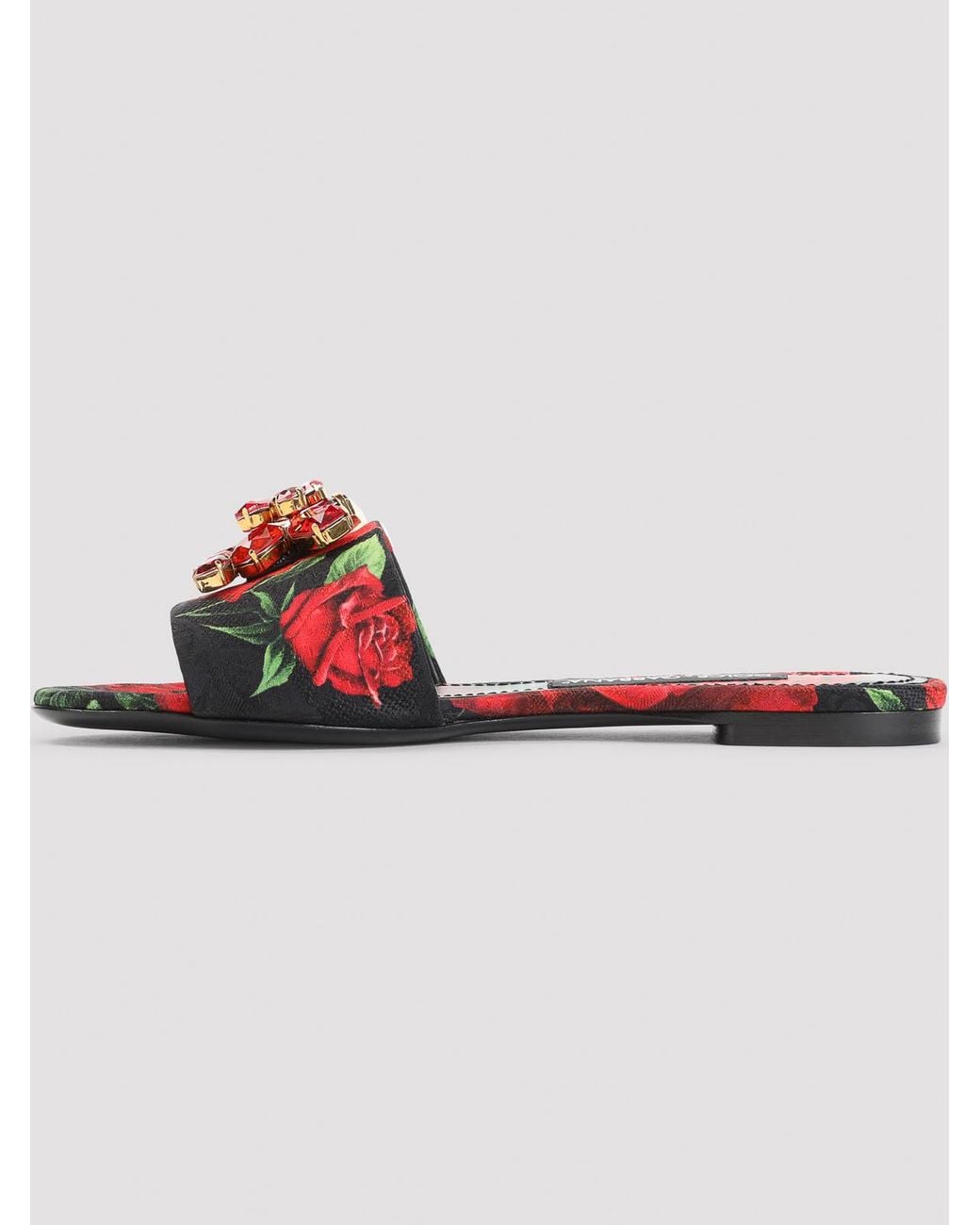 Dolce & Gabbana White Dg Flat Sandals