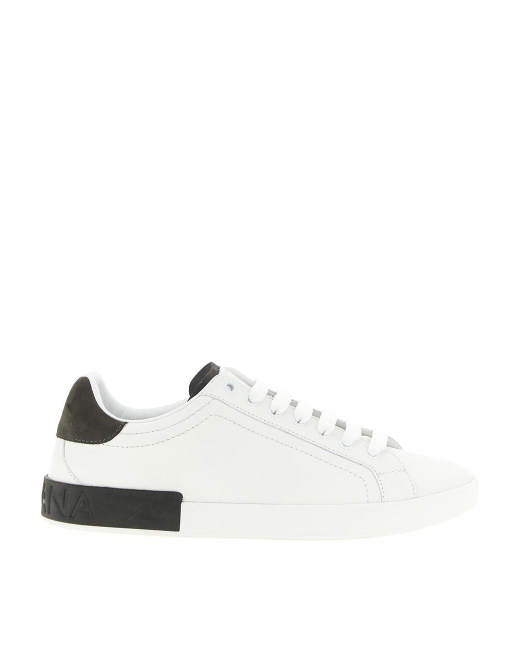 Dolce & Gabbana White Portofino Leather Sneakers for men