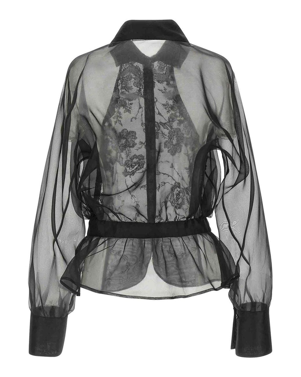 Ermanno Scervino Black Silk And Lace Shirt