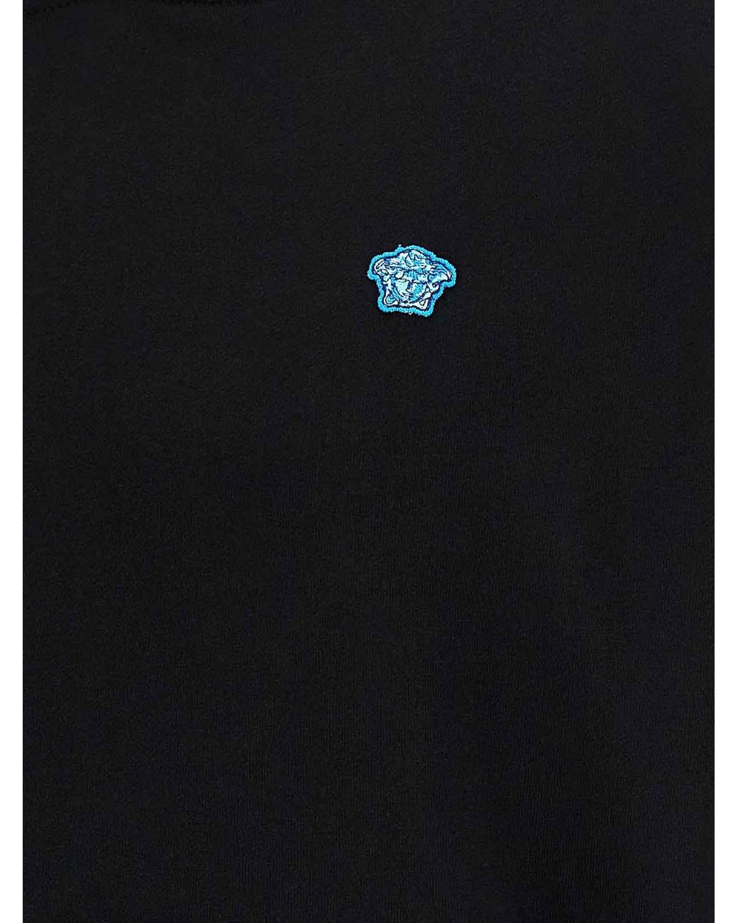 Versace Blue Patch Hoodie for men