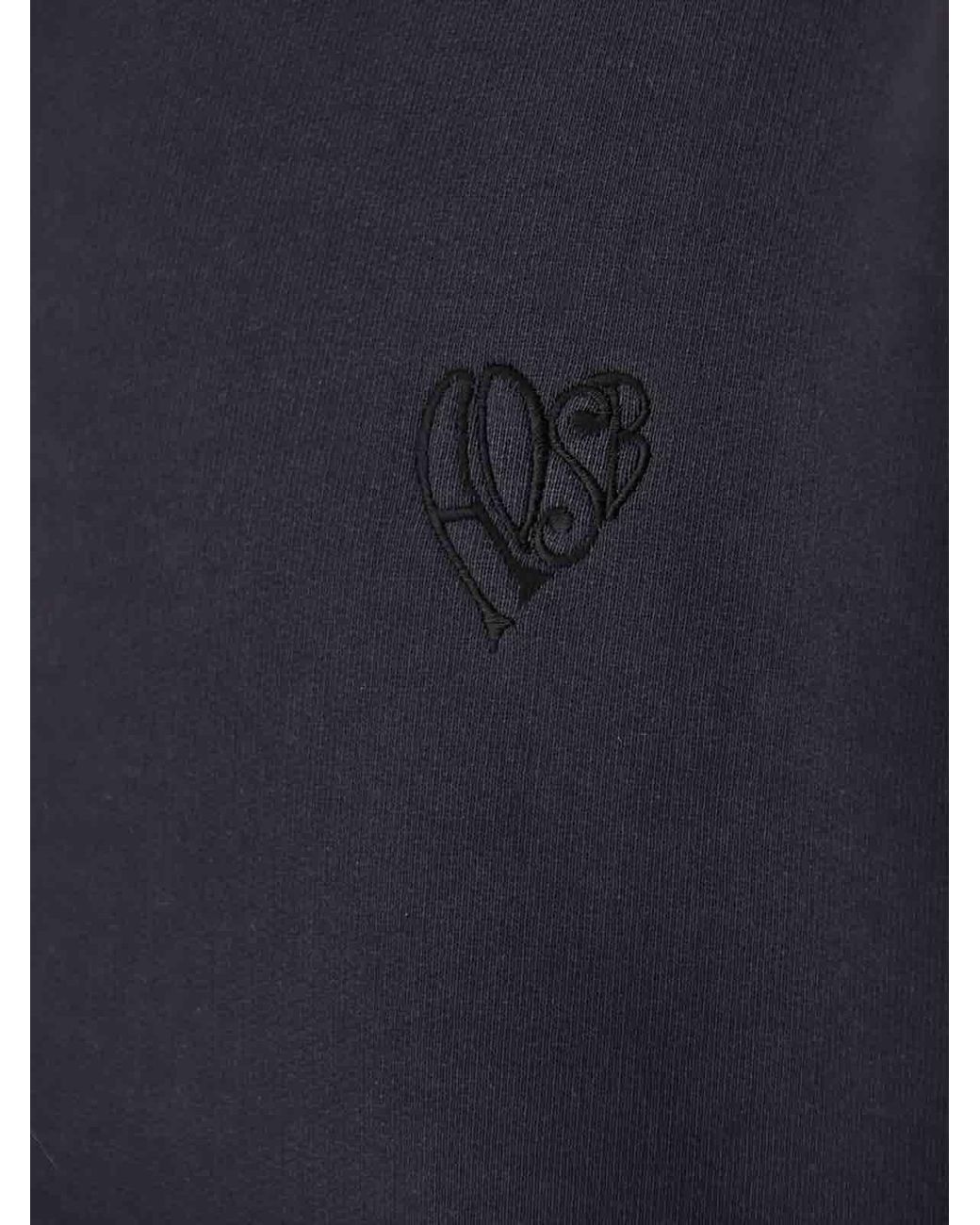 ANDERSSON BELL Blue Adsb Heart Hoodie for men