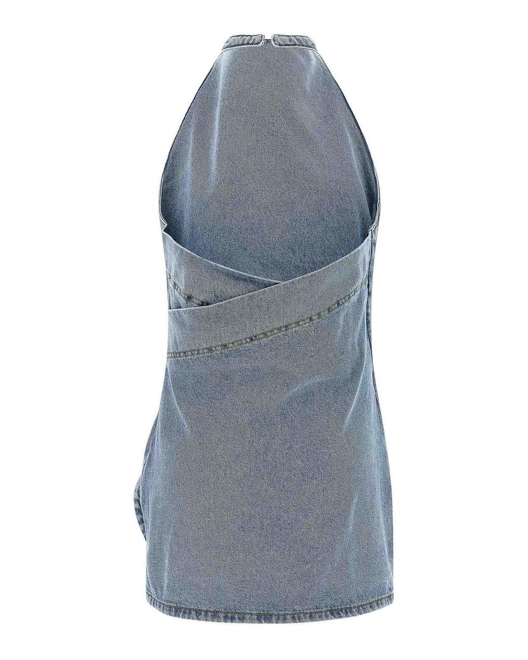 Magda Butrym Blue Denim 10 Dress Dress