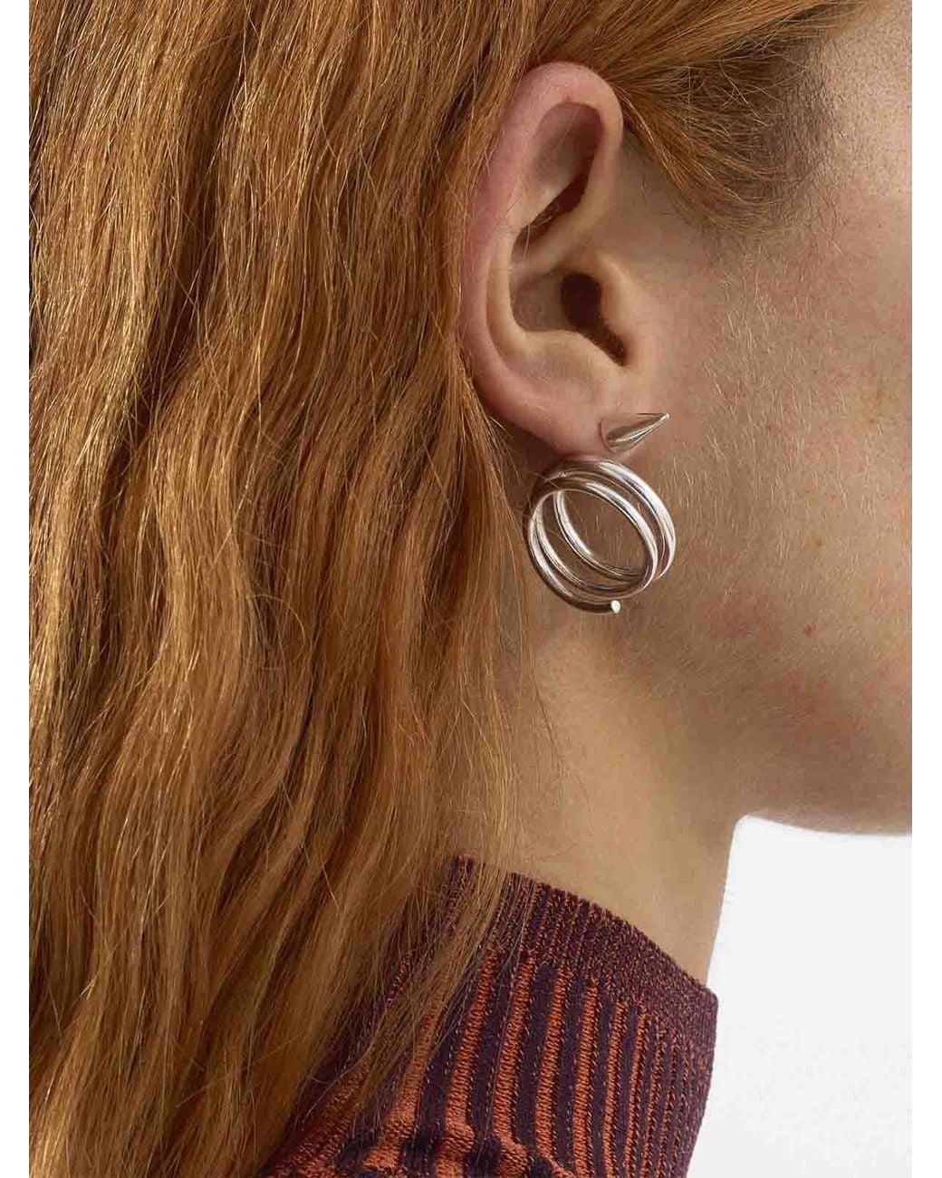 Sunnei White Spiral Ear Ring
