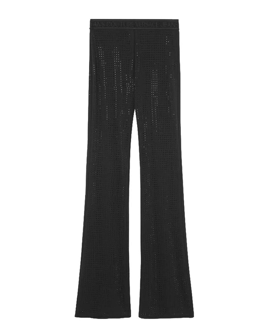 Versace Jeans Black Crystal All Over Trouser