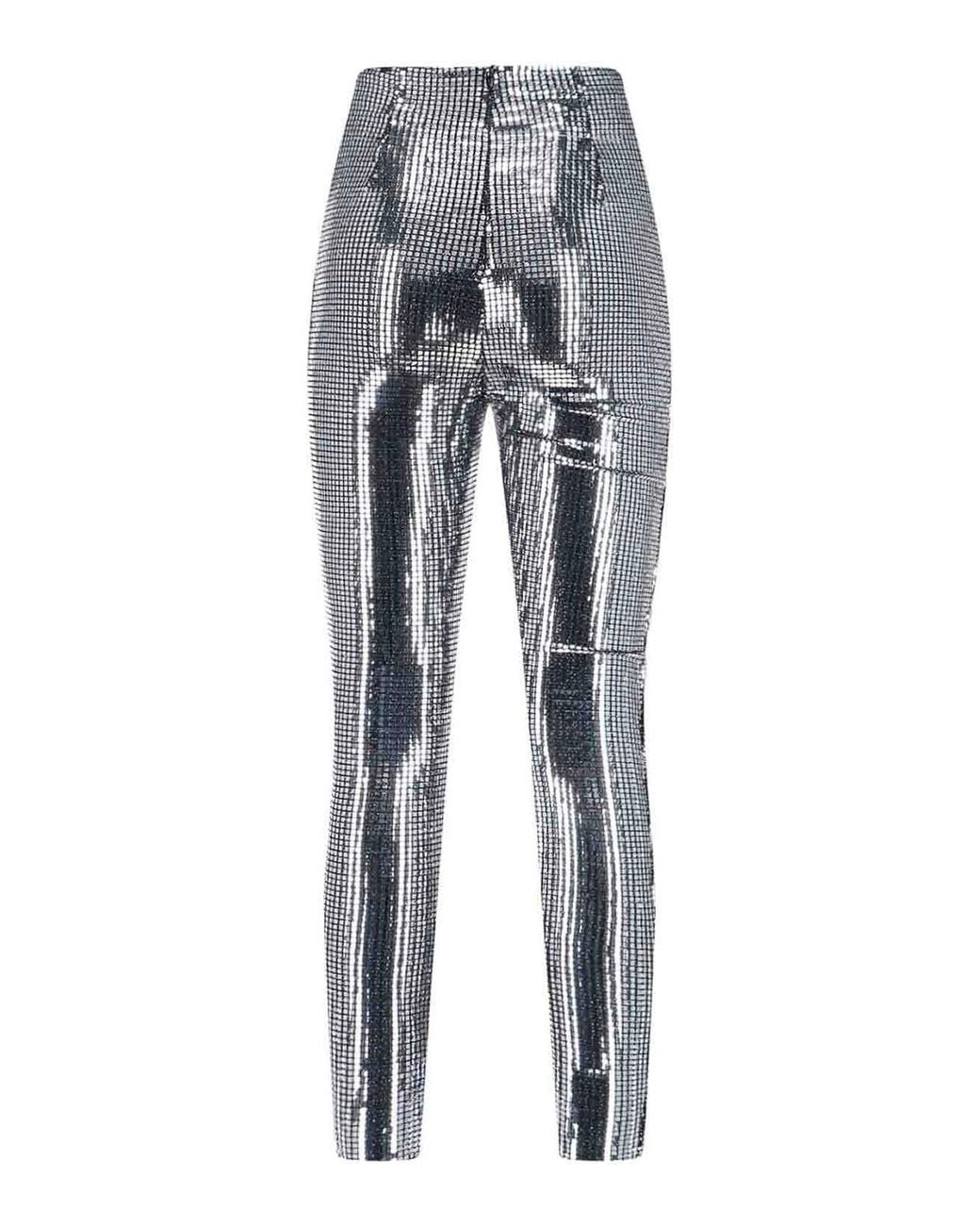 MM6 by Maison Margiela Gray Metallic Sequin Trousers