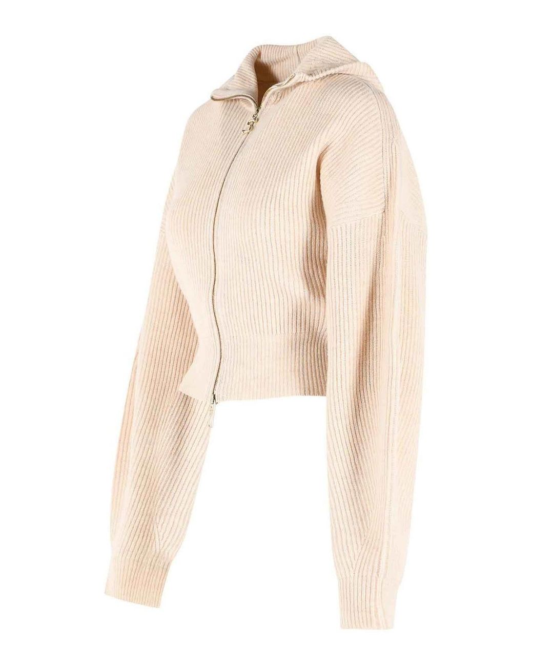 Sportmax Natural Balco Ivory Wool And Cashmere Cardigan
