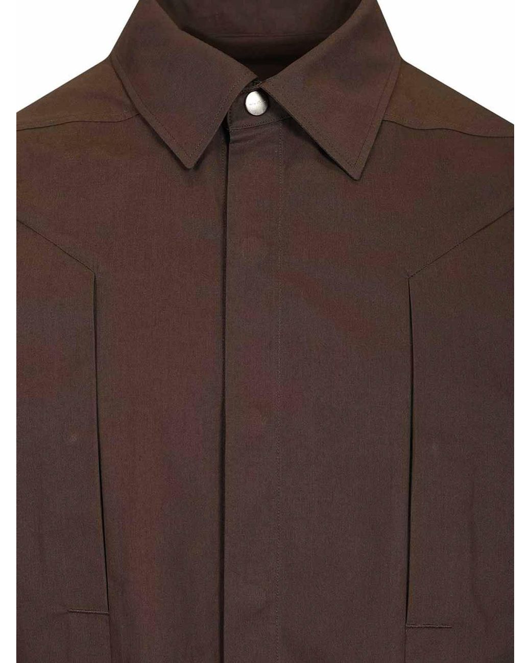 Rick Owens Brown Fogpocket Outershirt for men
