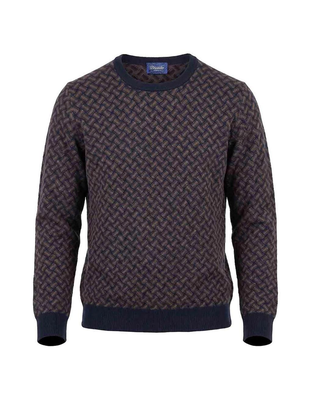 Drumohr Blue Razor Blade Roundneck for men