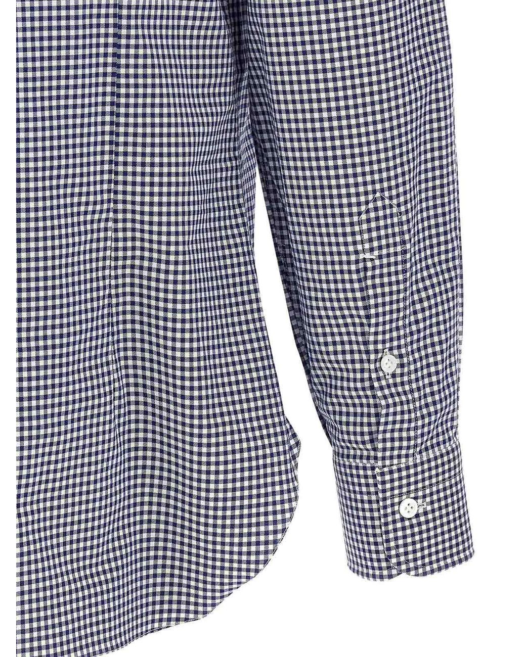Barba Napoli Blue Vichy Shirt for men