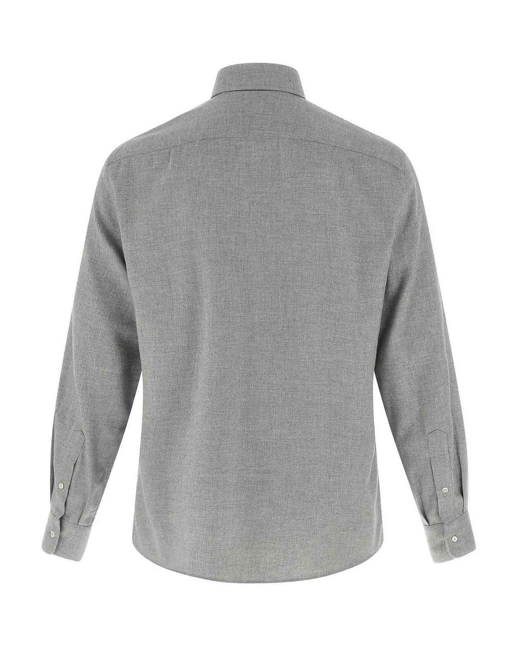 Brunello Cucinelli Gray Cotton Blouse for men