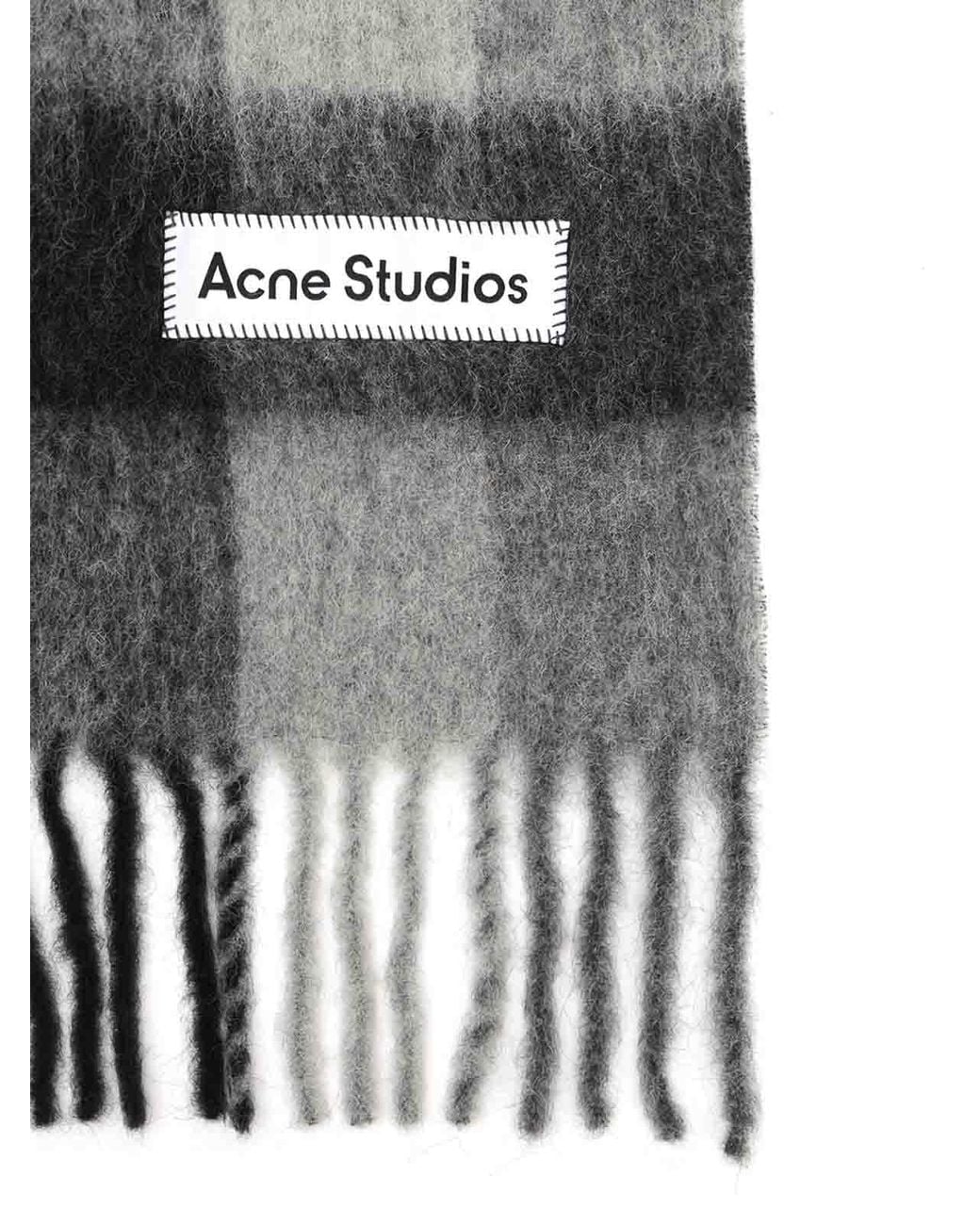 Acne Gray Fringed Scarf
