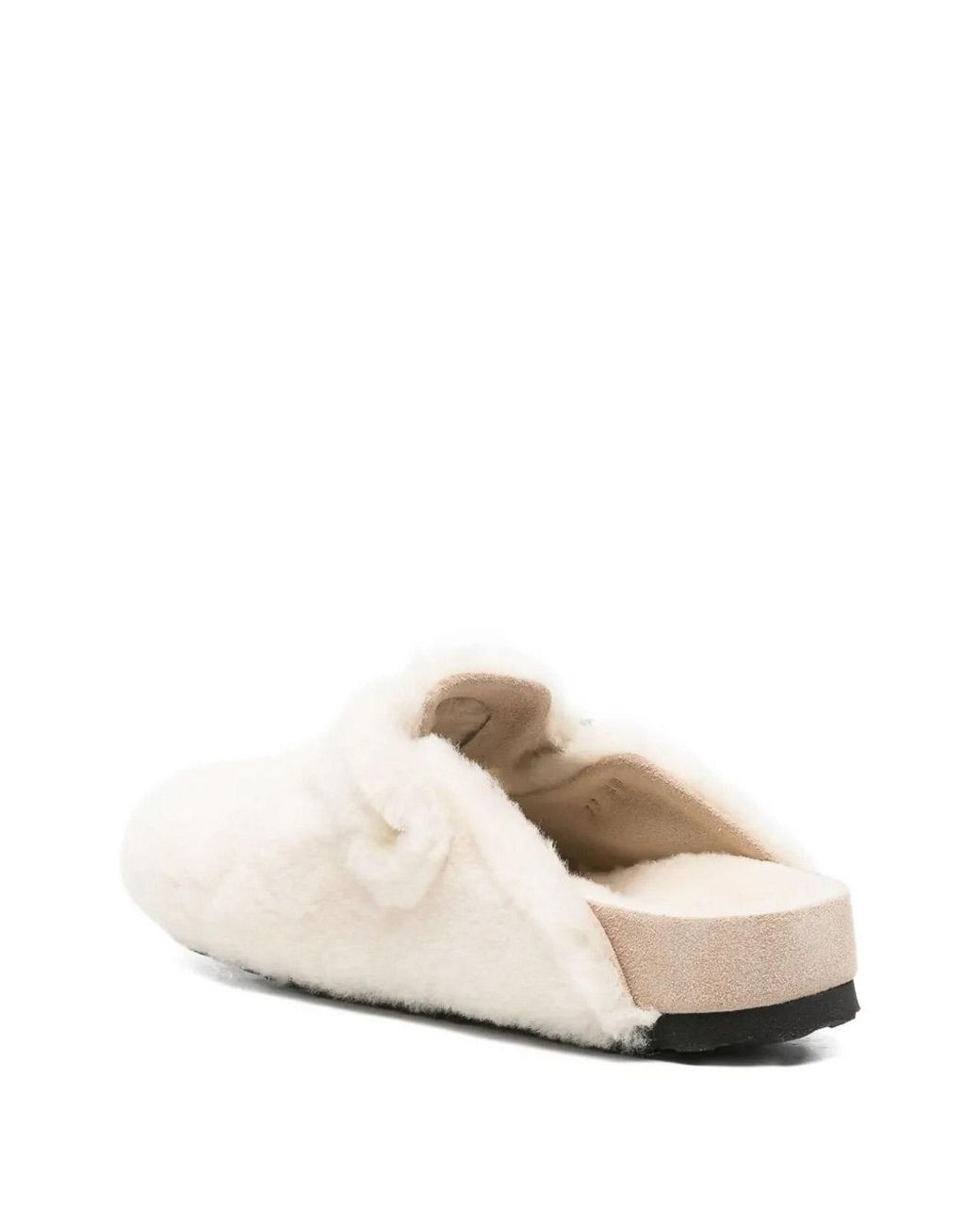 Birkenstock White Boston Shearling Clogs
