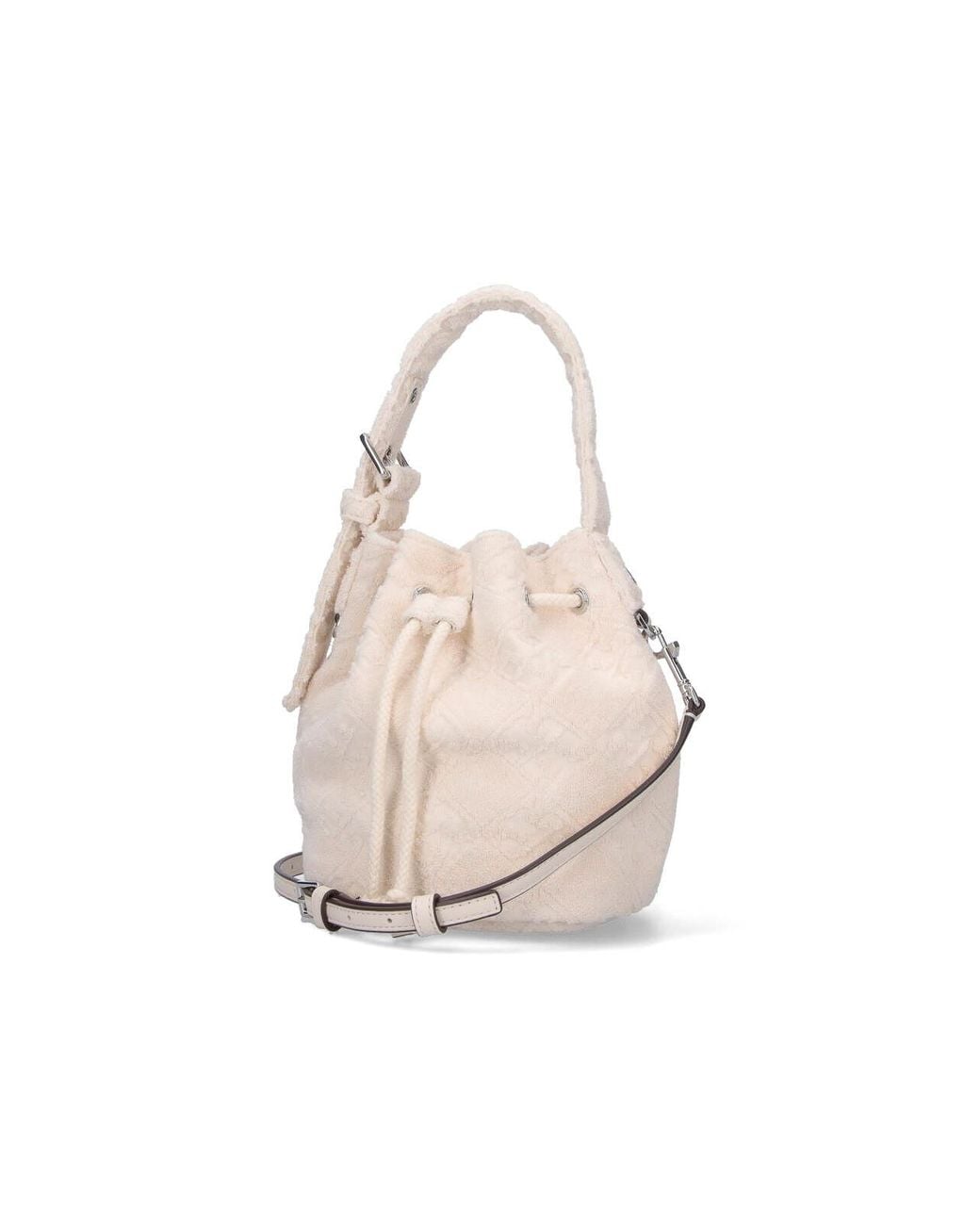 Tory Burch Natural Small Bucket Bag T Monogram