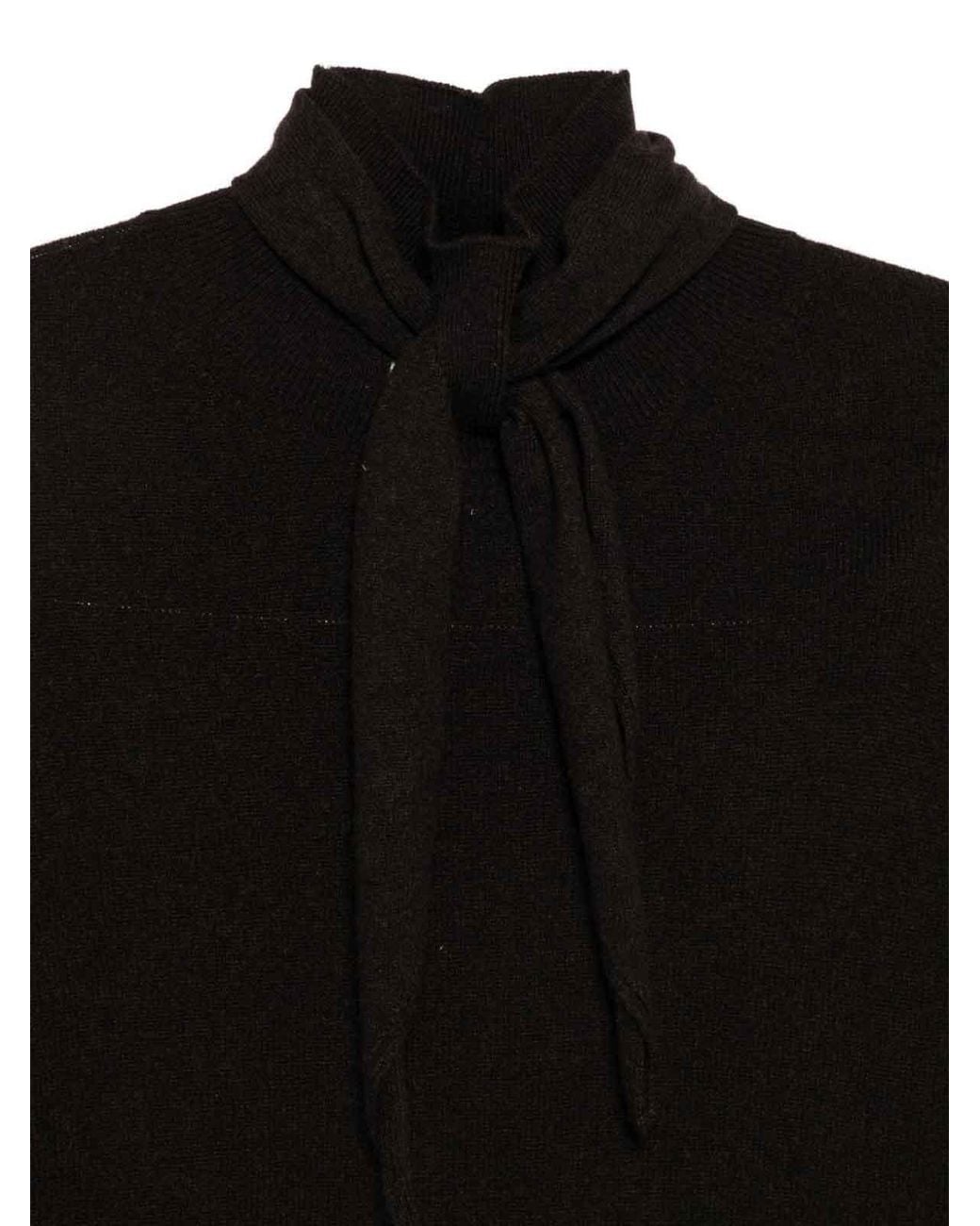 Pull Col Rond Vanisé en coloris Black
