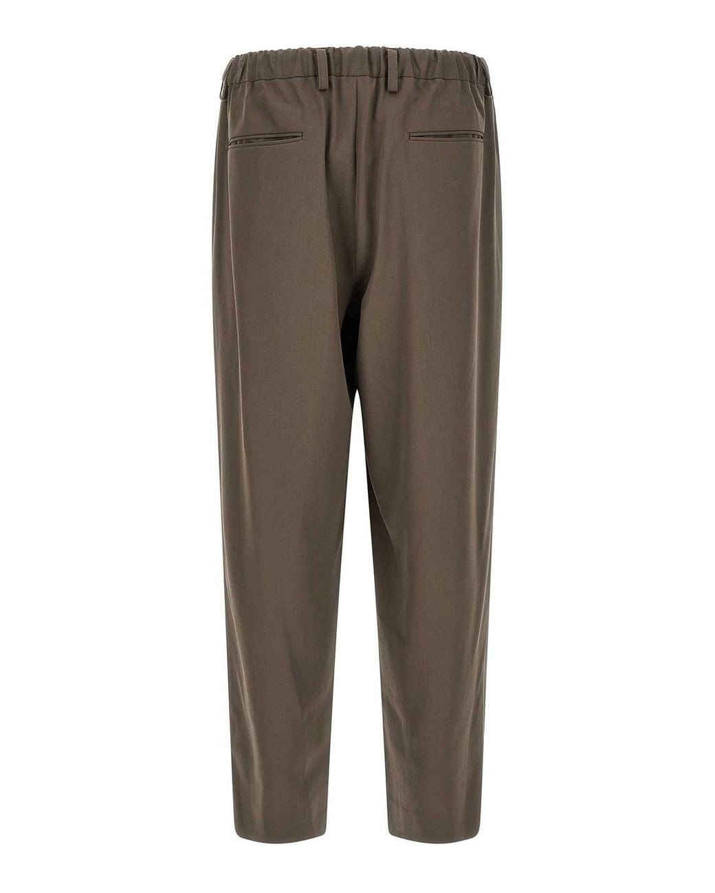 Ssstein Brown Pants With Pleats for men