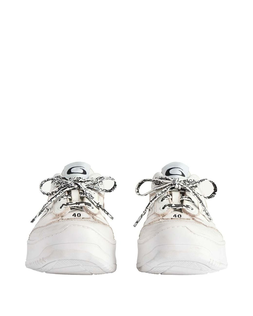Balenciaga White Hamptons Platform Sneakers