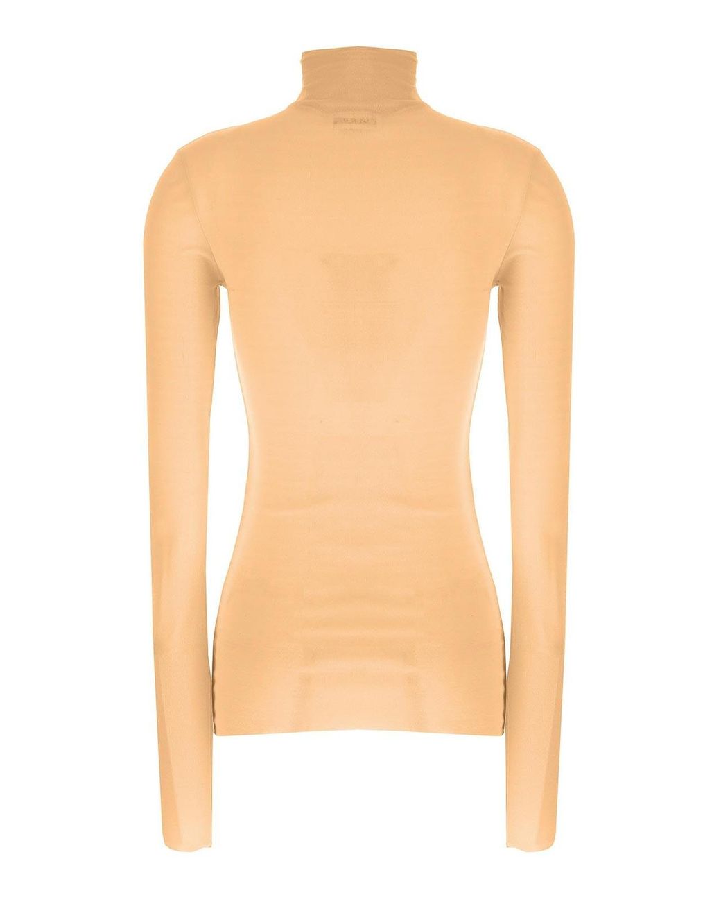 Jil Sander White Silk Turtleneck Top