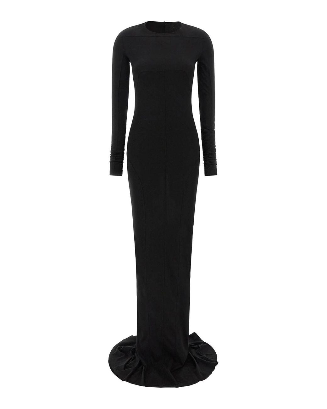 Rick Owens Black Simple Edfu Gown Dress
