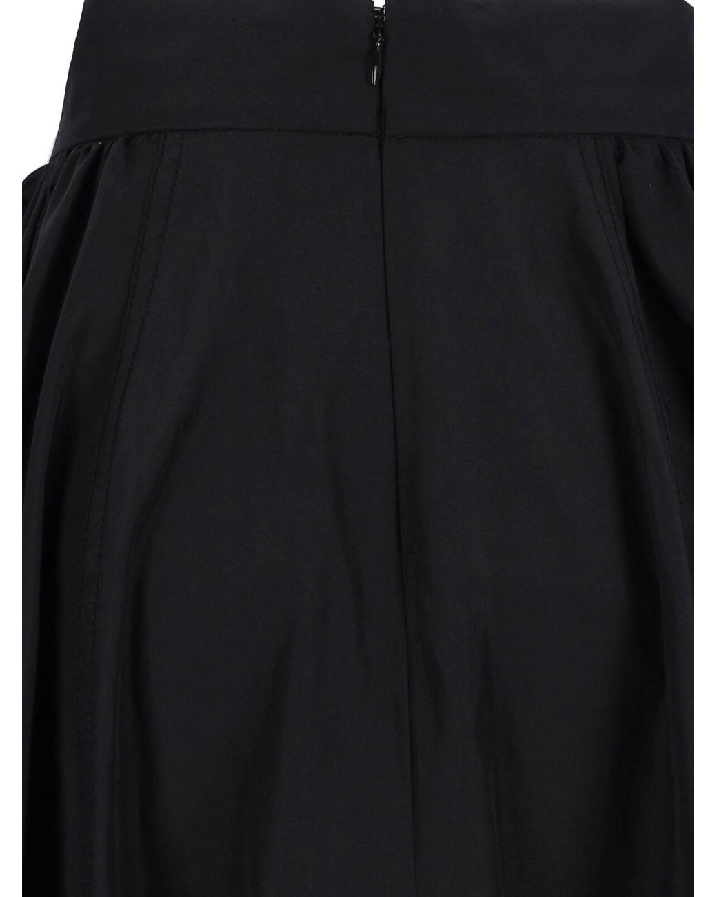 ANDAMANE Black Flared Maxi Skirt
