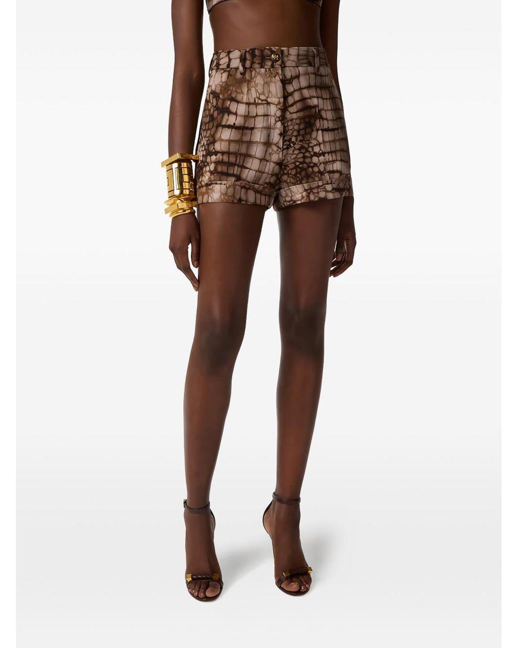 Elisabetta Franchi Brown Shorts