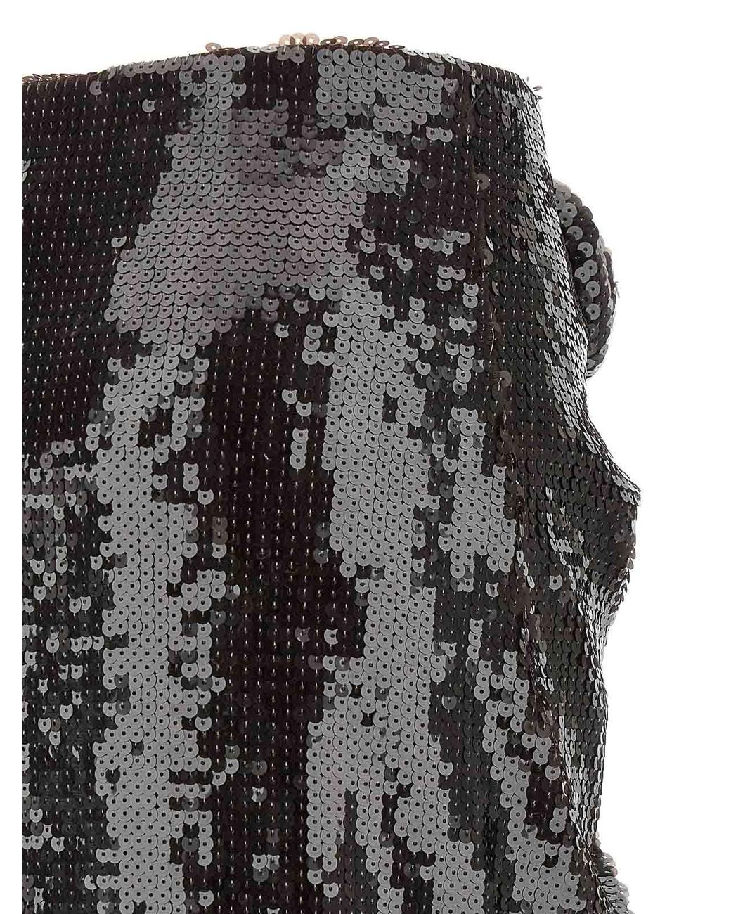 ROTATE BIRGER CHRISTENSEN Black Rotate Birger Christensen 'Sequins Knot' Skirt