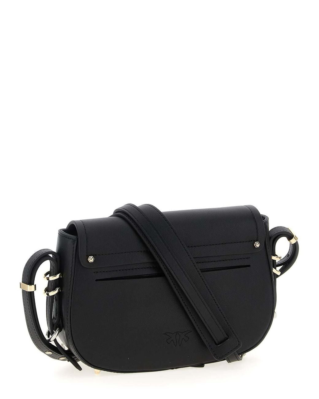 Pinko Black Saddle Mini Crossbody Bag