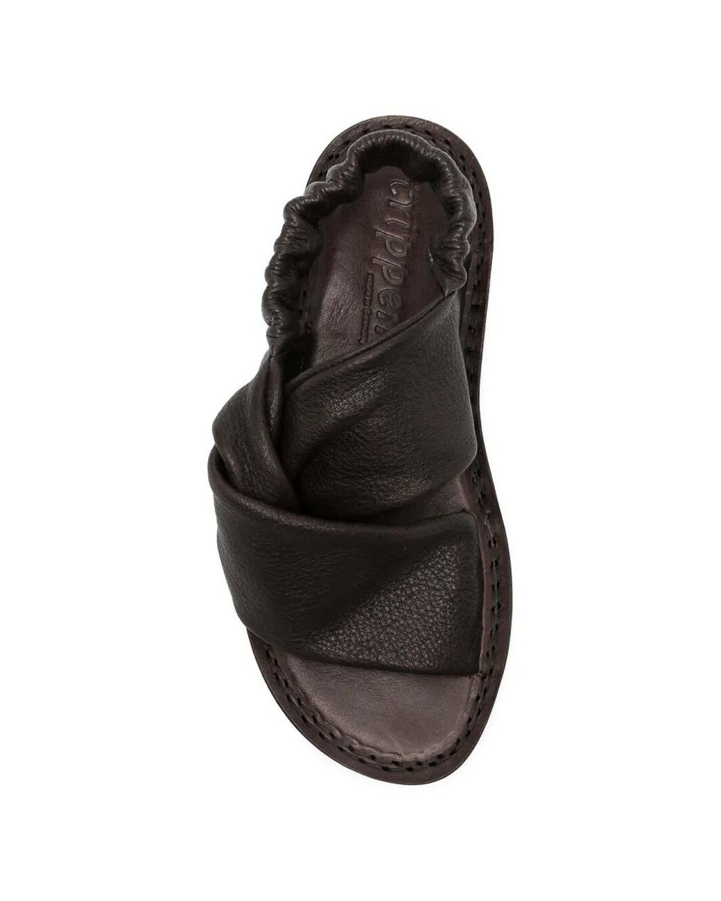 Trippen Black Embrace Flat Sandals