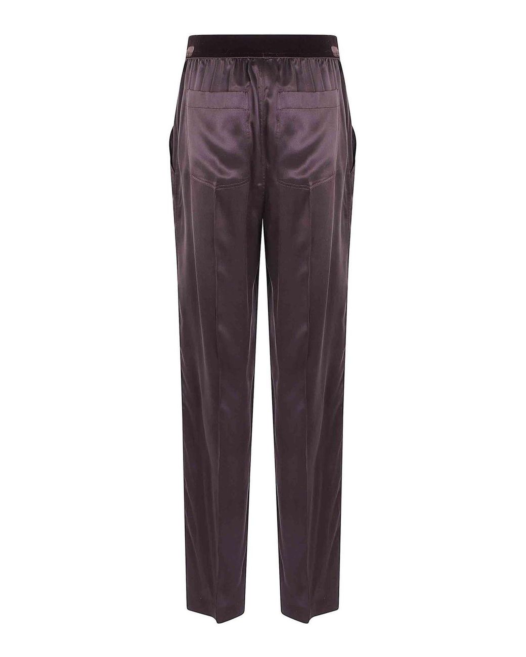 Tom Ford Purple Peach Feel Silk Satin Pijiamas Trousers