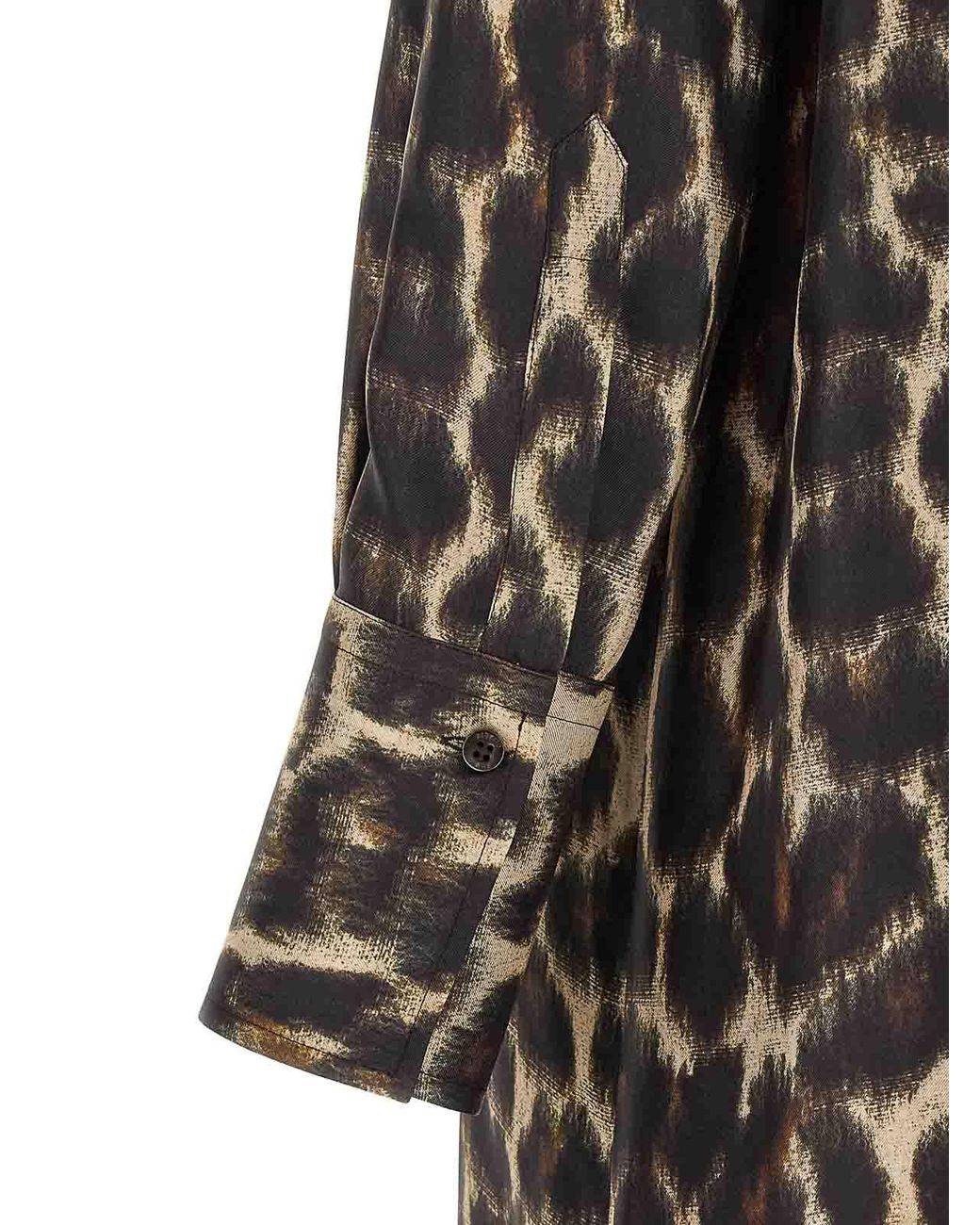 Alberto Biani Brown Silk Dress