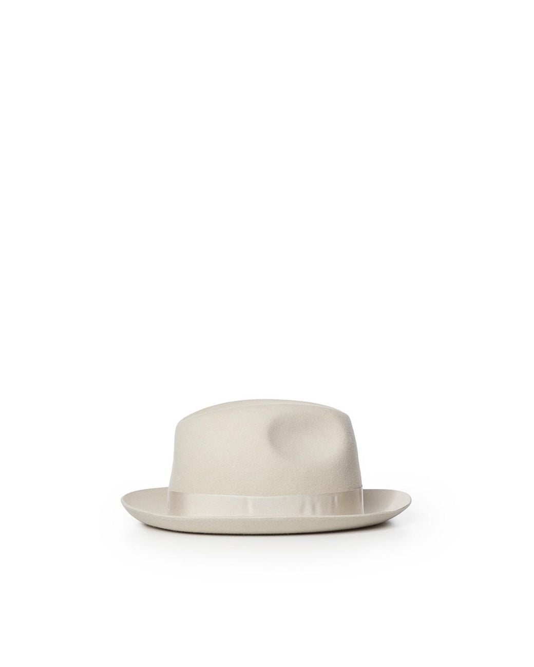 Borsalino White Damiano Felt Hat for men