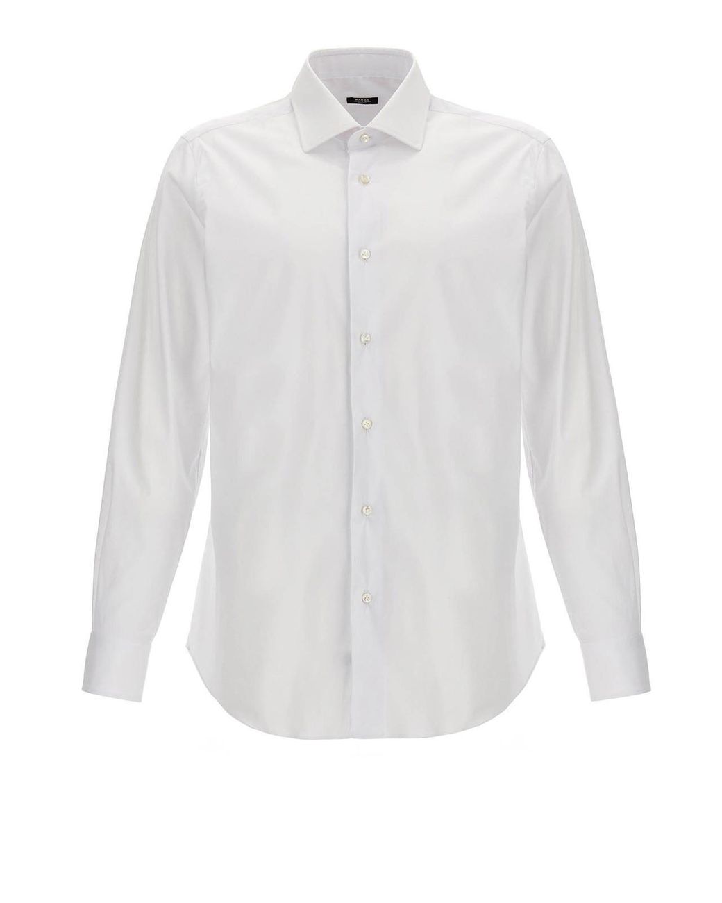 Barba Napoli White Poplin Shirt for men