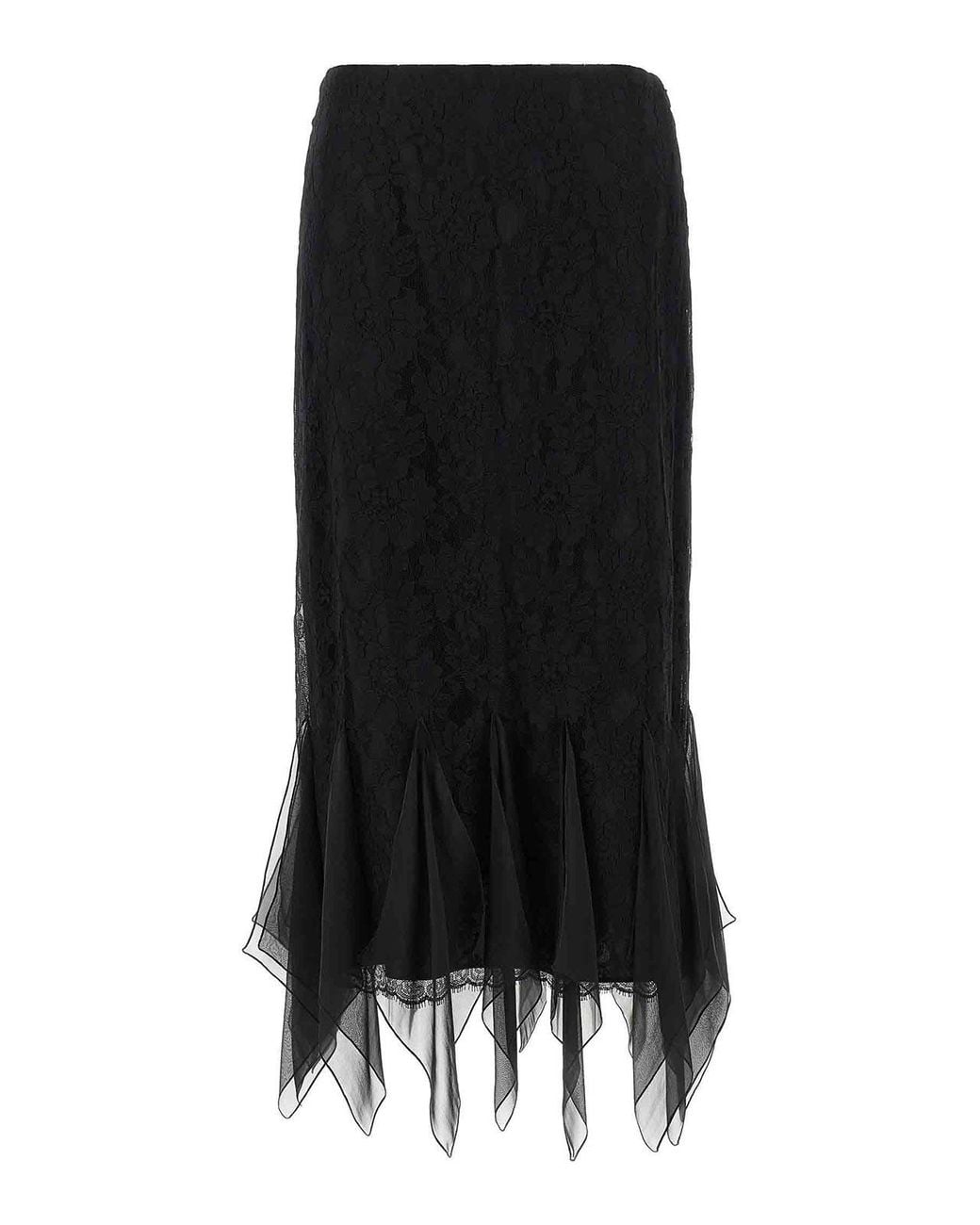 Valentino Garavani Black Lace Skirt