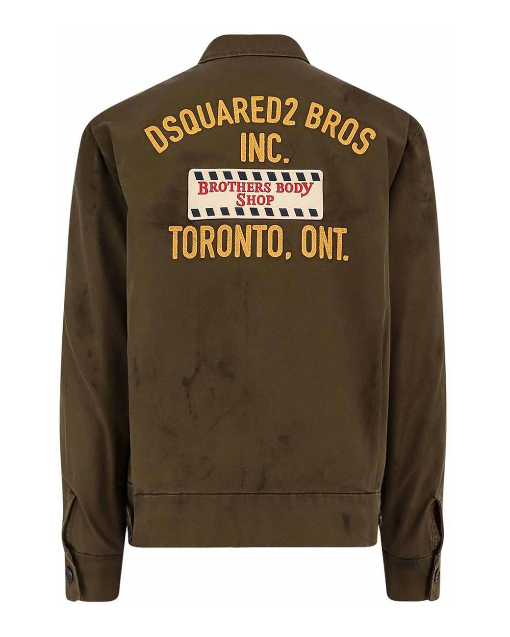 Giacca Con Zip E Logo di DSquared² in Green da Uomo