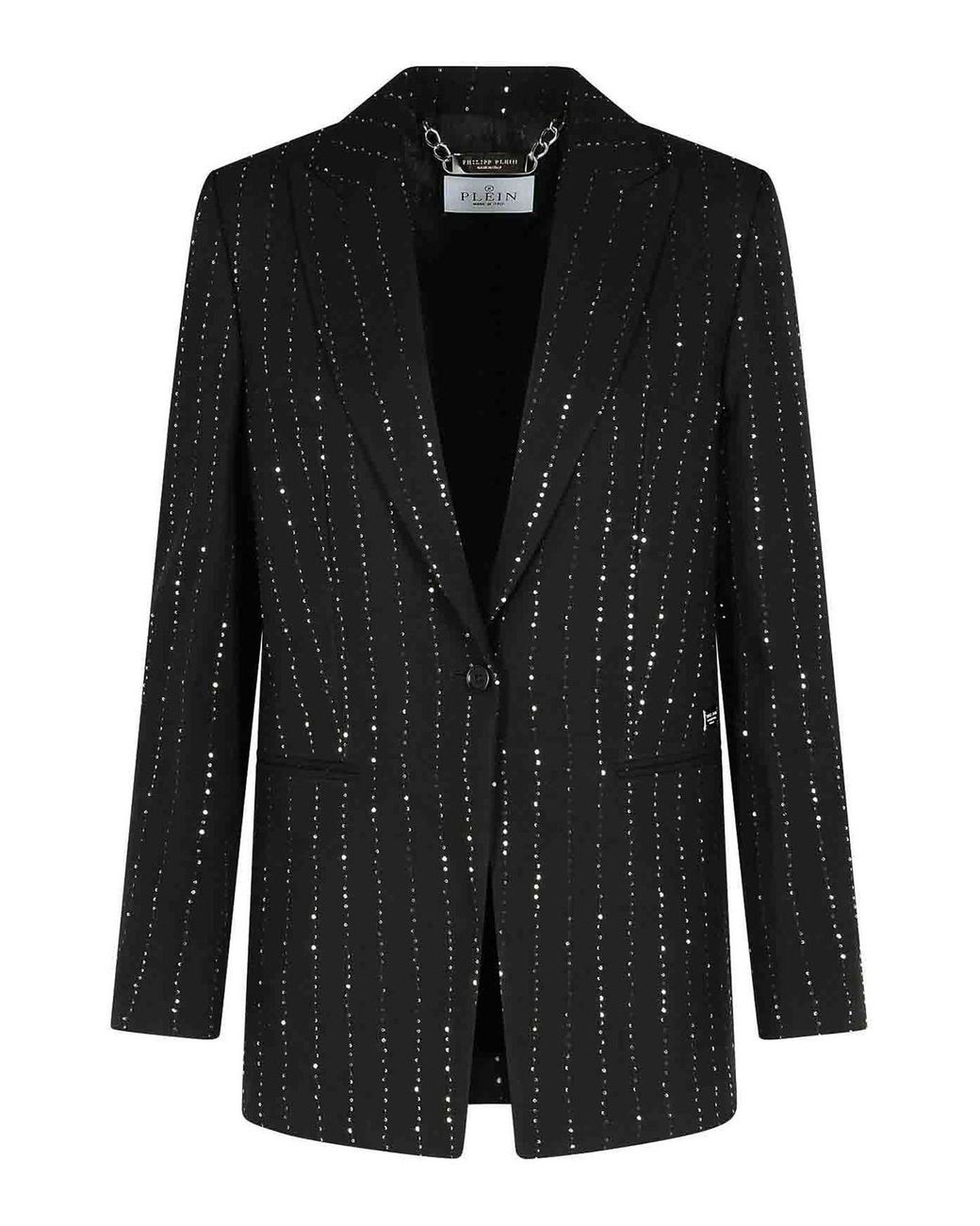 Philipp Plein Black Boyfriend Fit Blazer
