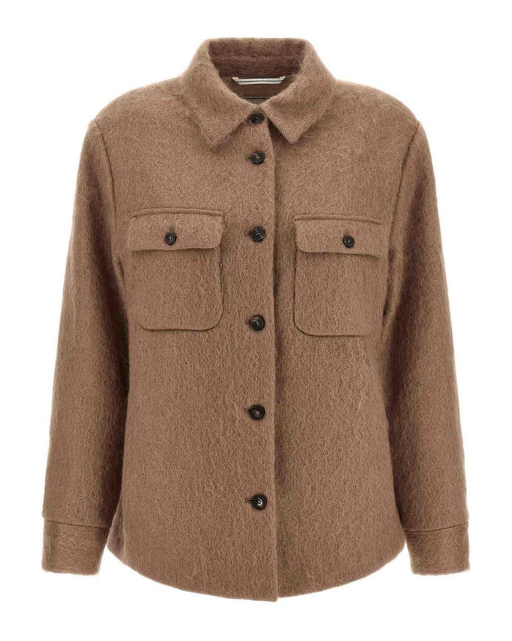 Peserico Brown Boucl Overshirt