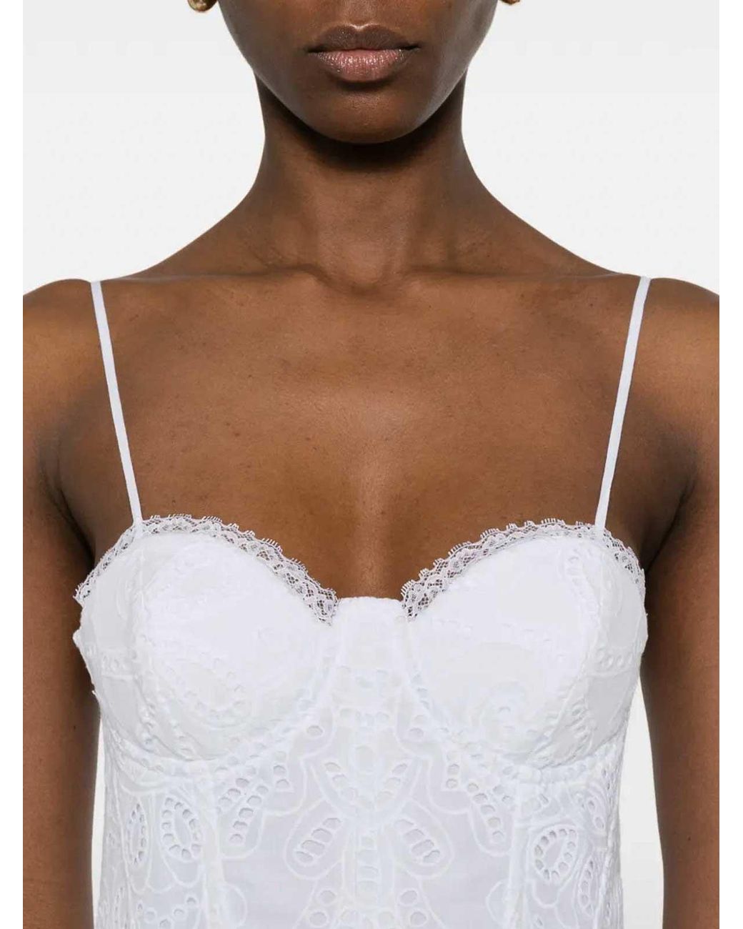 ERMANNO FIRENZE White Sangallo Dress