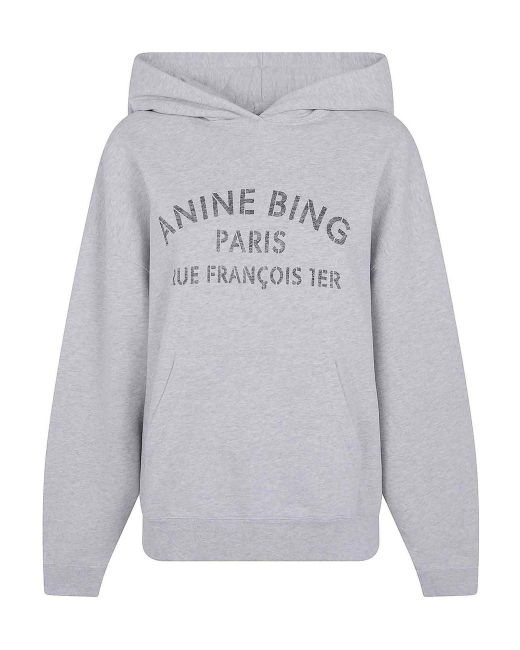 Anine Bing Gray Harvey Sweatshirt Paris Stencil