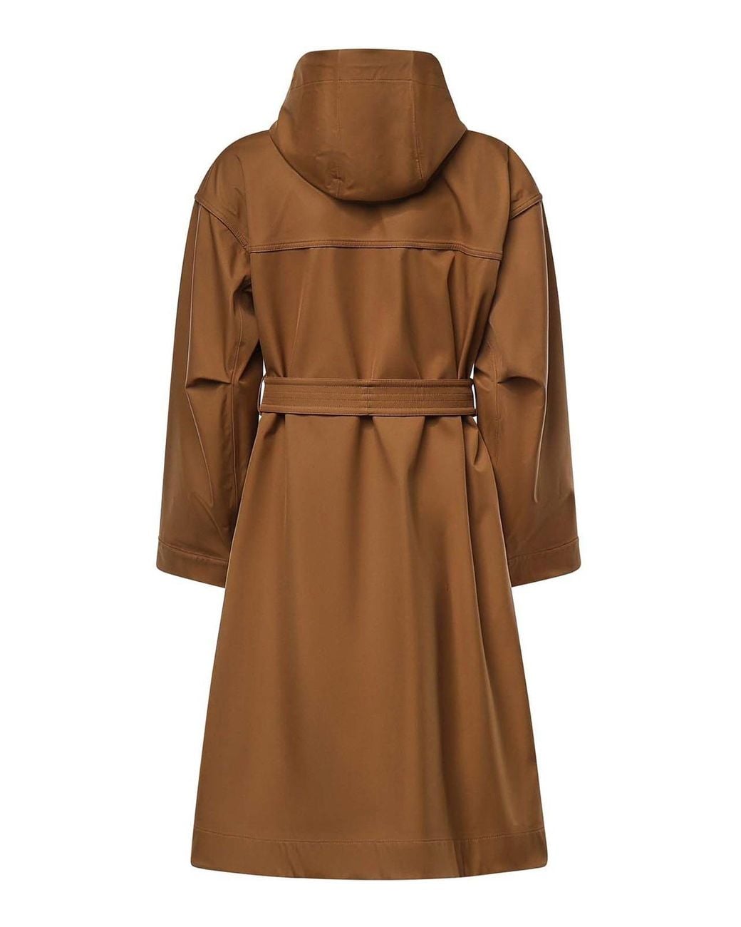 MM6 by Maison Margiela Brown Long Trench Coat With Belt