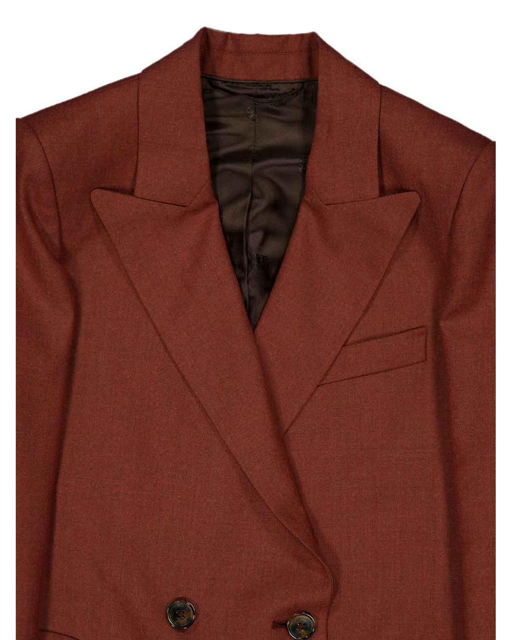 Blazé Milano Red Pae Double-Breasted Wool And Cashmere Er
