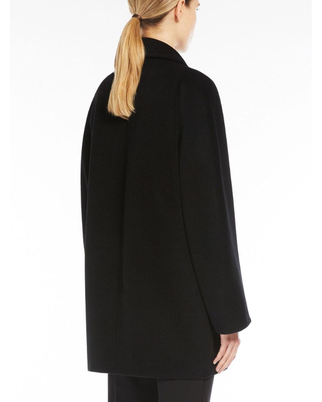 Max Mara Black Rebus Coat 101801 Short Icon Coat