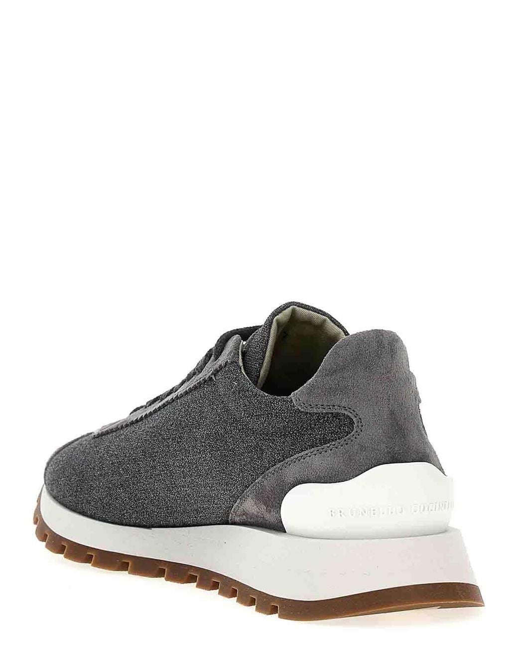 Brunello Cucinelli Gray Monile Sneakers