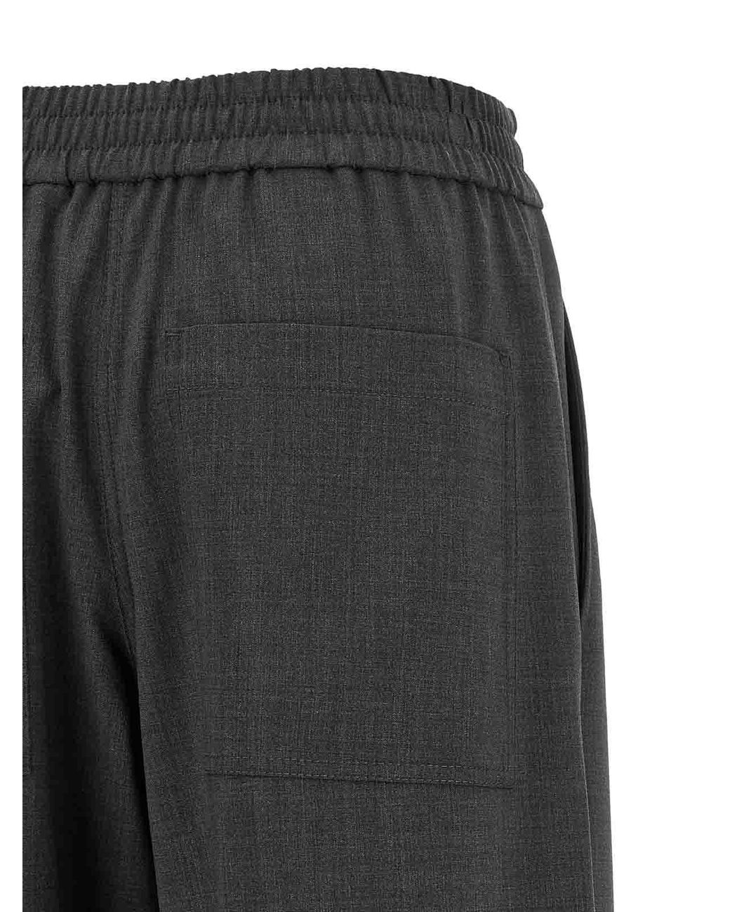 Brunello Cucinelli Black Cool Wool Trousers