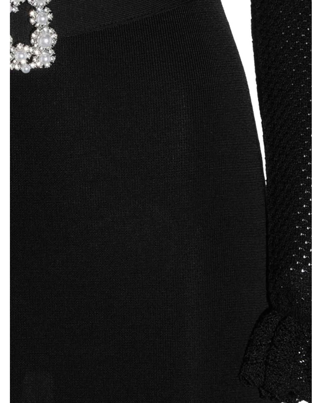 Self-Portrait Black Midi Dress