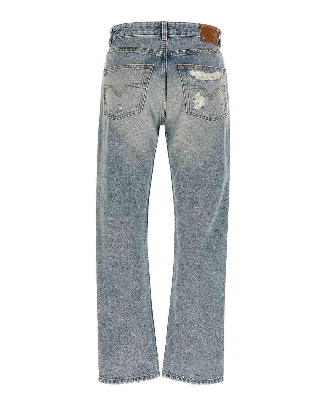 Isabel Marant Blue Daya Cropped Jeans