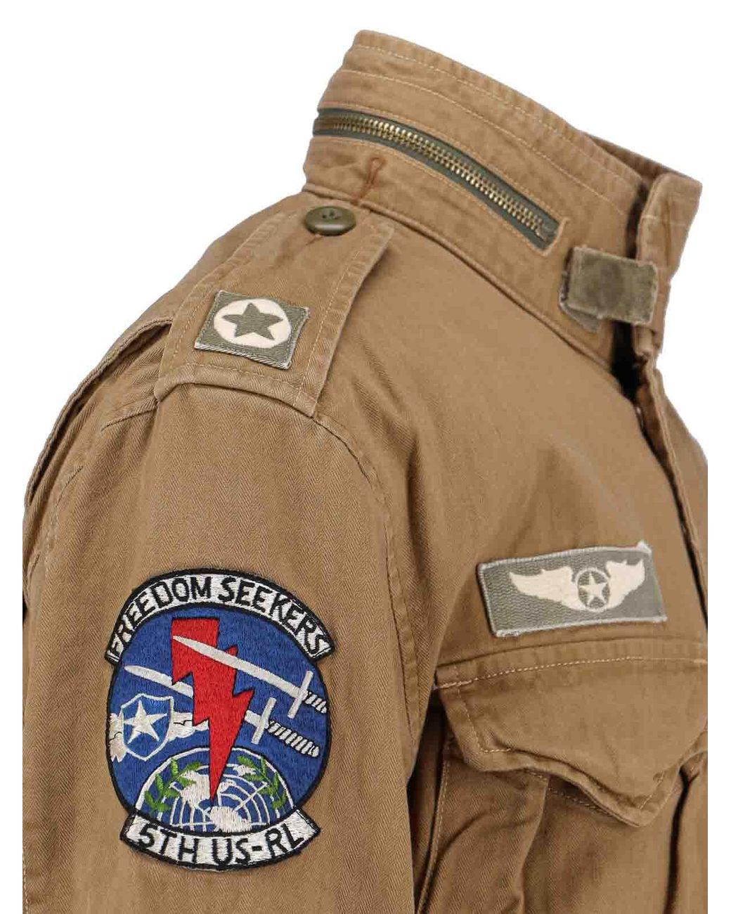 Polo Ralph Lauren Brown Military Jacket With Patch for men