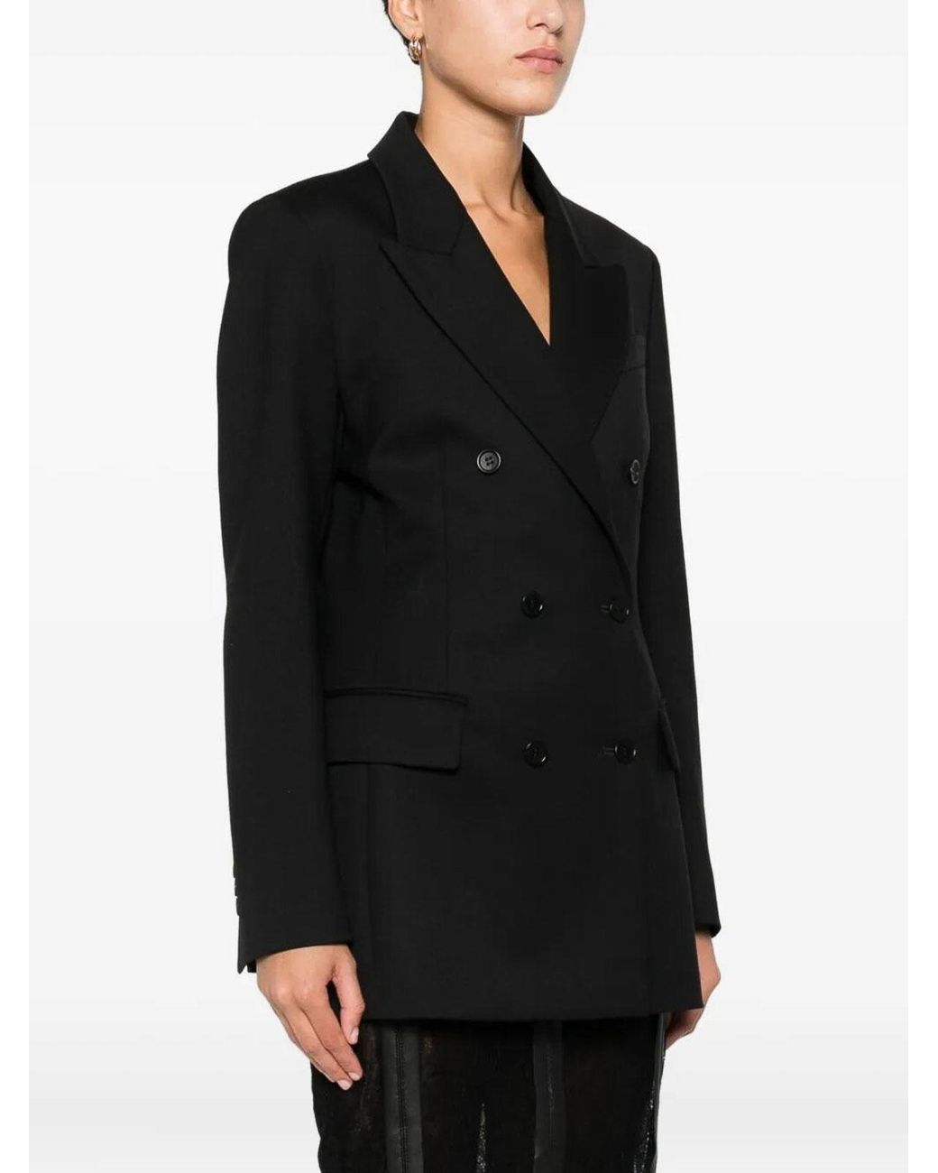 P.A.R.O.S.H. Black Double-Breasted Blazer