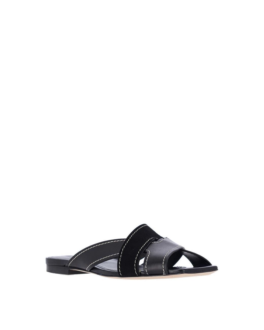 Tod's Black Leather Sandals