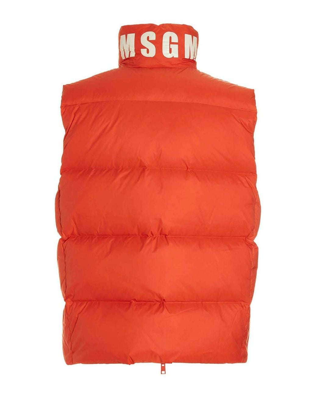 MSGM Orange Logo Padded Vest for men